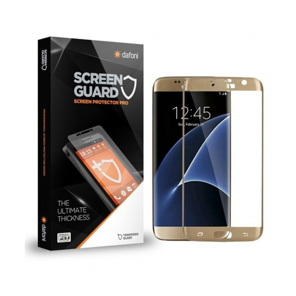 Dafoni Samsung Galaxy S7 Edge Curve Tempered Glass Premium Gold Cam Ekran Koruyucu Cep Telefonu Kılıfı Fiyatı