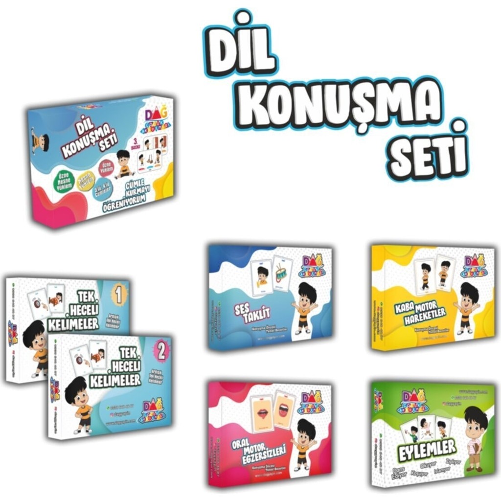 Dağ Yayıncılık Dil ve Konuşma Seti 7 Kutu - Renkli Eğitici Oyuncak Fiyatı