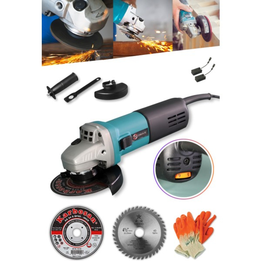 Dager RX Bakır Sargılı 840 W 115 mm Devir Ayarlı Spiral Avuç Kesme ve Taşlama Makinesi Inox Kesici ve Sunta Kesme Hediye Taşlama Makinesi Fiyatı