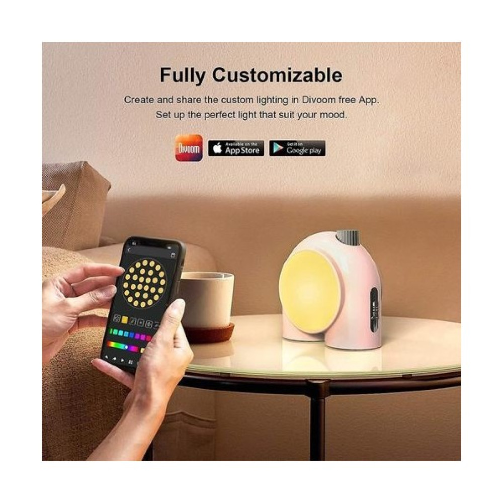 Dağıtım Planet-9 Akıllı Kablosuz Masa Lambası, Programlanabilir Rgb-Led ile Programlanabilir Mood Işık, Yatak Odası, Oyun Odası, Ofis, (Pembe) Için... Abajur Fiyatı