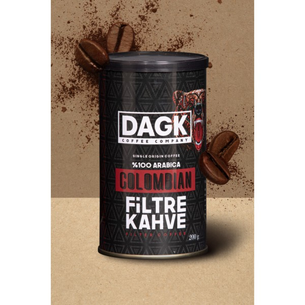 Dagk Colombian Filtre Kahve 200 gr Teneke - Öğütülmüş Filtre Kahve Kahve Fiyatı