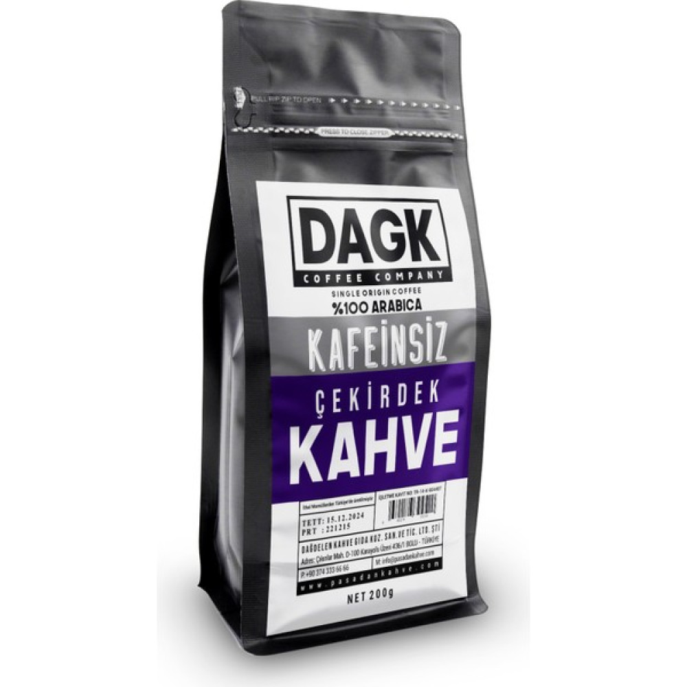 Dagk Kafeinsiz Çekirdek Kahve 200 gr Kahve Fiyatı