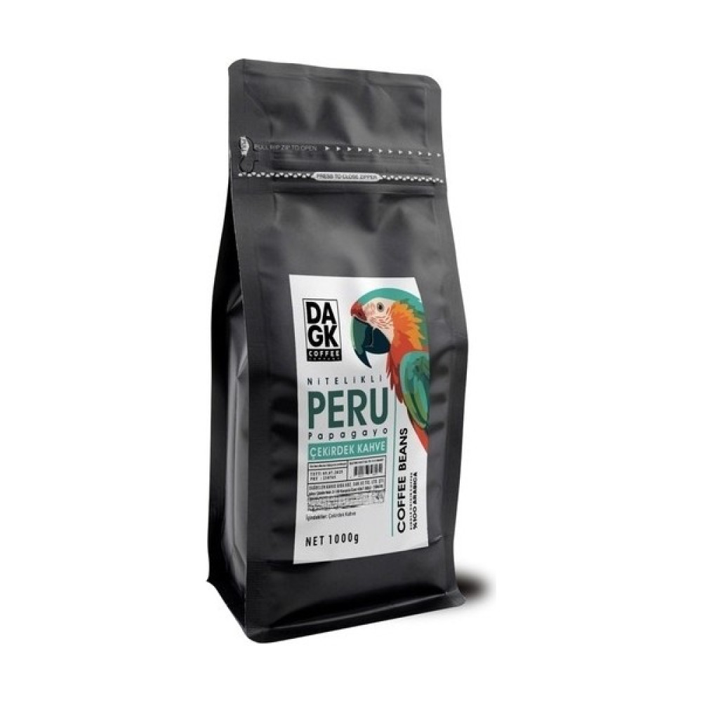 Dagk Peru Papagayo Çekirdek Kahve 1000g ( Arabica) - 1 kg - Moka Pot Kahve Fiyatı