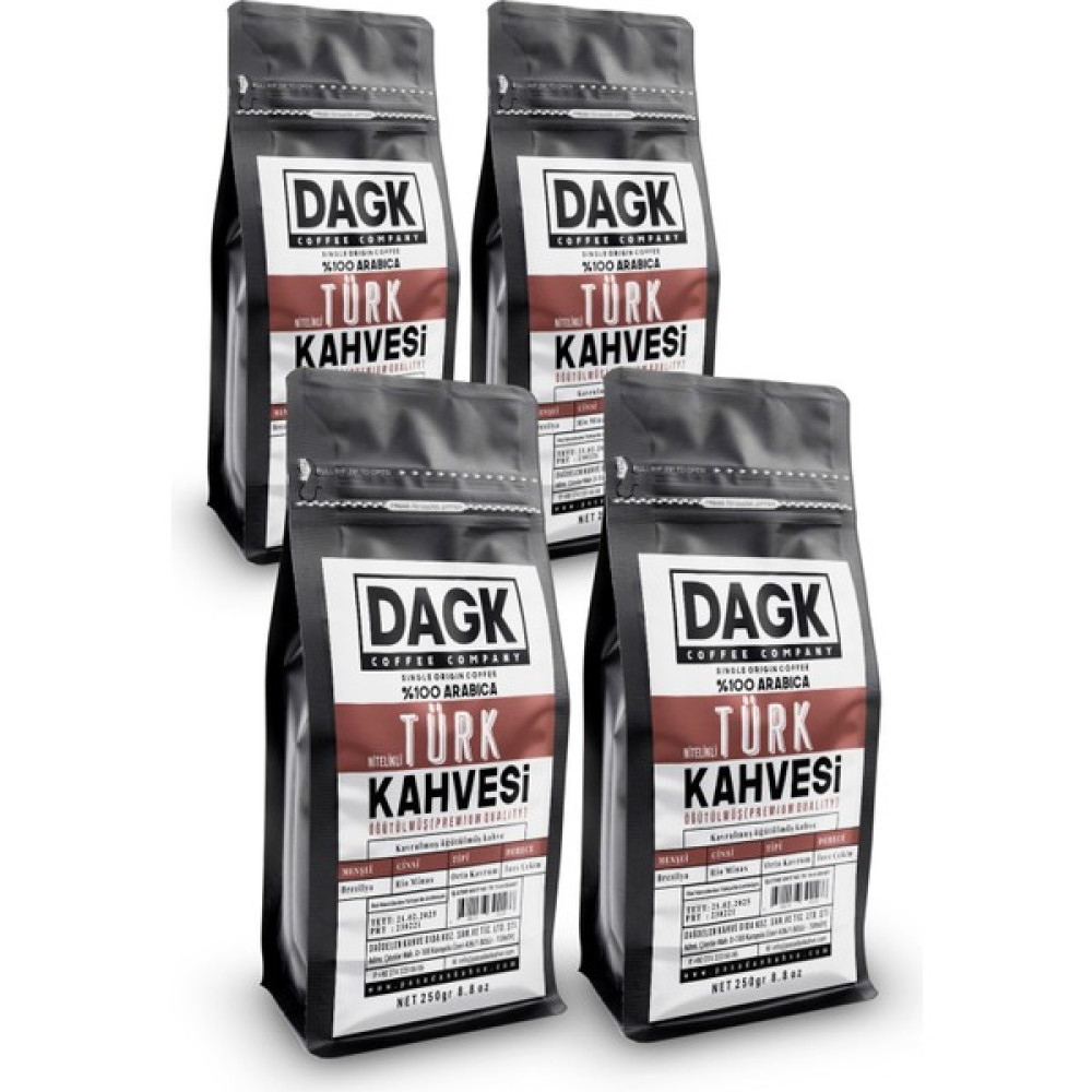 Dagk Türk Kahvesi Nitelikli 4X250G (Fırsat Paketi) - 4 Adet Kahve Fiyatı