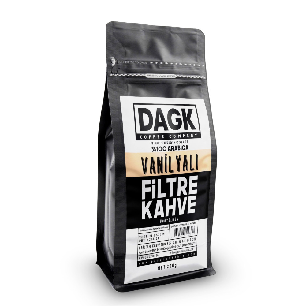Dagk Vanilyalı Filtre Kahve Öğütülmüş 200g (aromalı) Filtre Kahve Beden Kahve Fiyatı