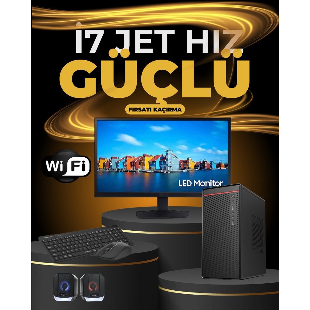 Dagmor 500W BN2015311 H110 Anakart Intel I7 6 8gb Ram Ddr4 500GB M2 Nvme 23.8' Monitör Wifi Kablosuz Set - Siyah - 24 inç Anakart Fiyatı