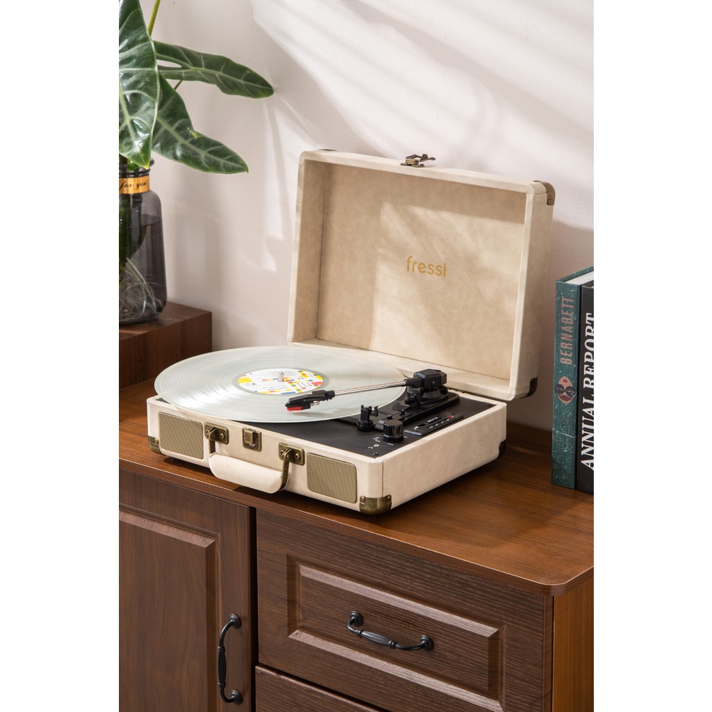 Dahili Hoparlörlü Pikap Müzik Kutusu Usb+Rca+Bluetooth FR-P101 Zenitte - Kahverengi Bluetooth Hoparlör Fiyatı