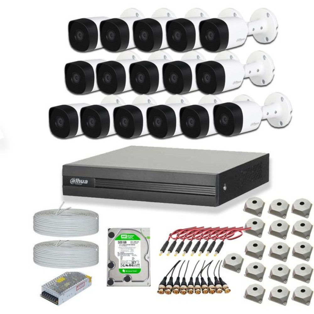 Dahua 2mp 16 Kameralı Dış Ortam Ahd Hd-Cvı Full Kamera Seti Oto Boyaları Fiyatı