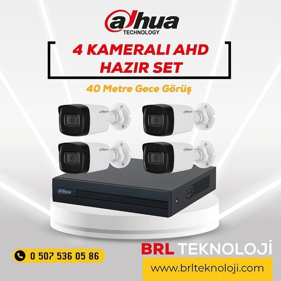 Dahua 4 Kameralı 40 m Gece Görüşlü Güvenlik Seti