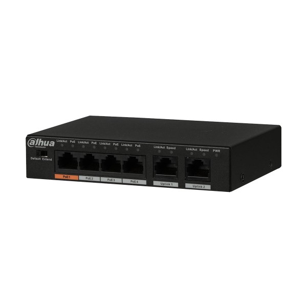 Dahua PFS3006-4ET-60 6 Port Megabit 4 Port Poe 60W Yönetilemez Masaüstü Switch Switchler Fiyatı