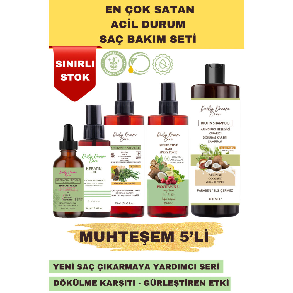 DAİLY DREAM CARE Muhteşem 5’Li Saç Uzatma Ve Onarma Seti Saç Bakımı Fiyatı