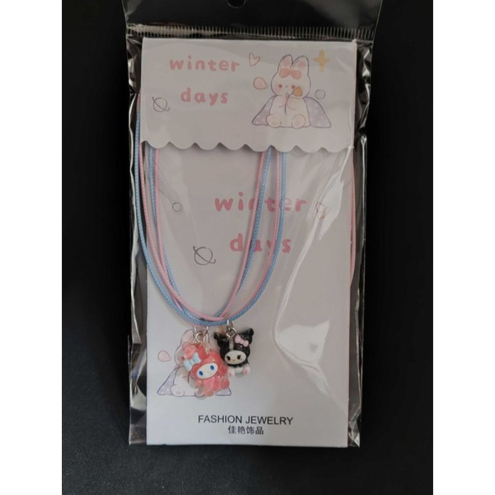 Daily Fashion Anime Fantasy Magic Melody Unisex Kuromi Hello Kity Çift 2 Adet Kolye Bijuteri Kolye Fiyatı