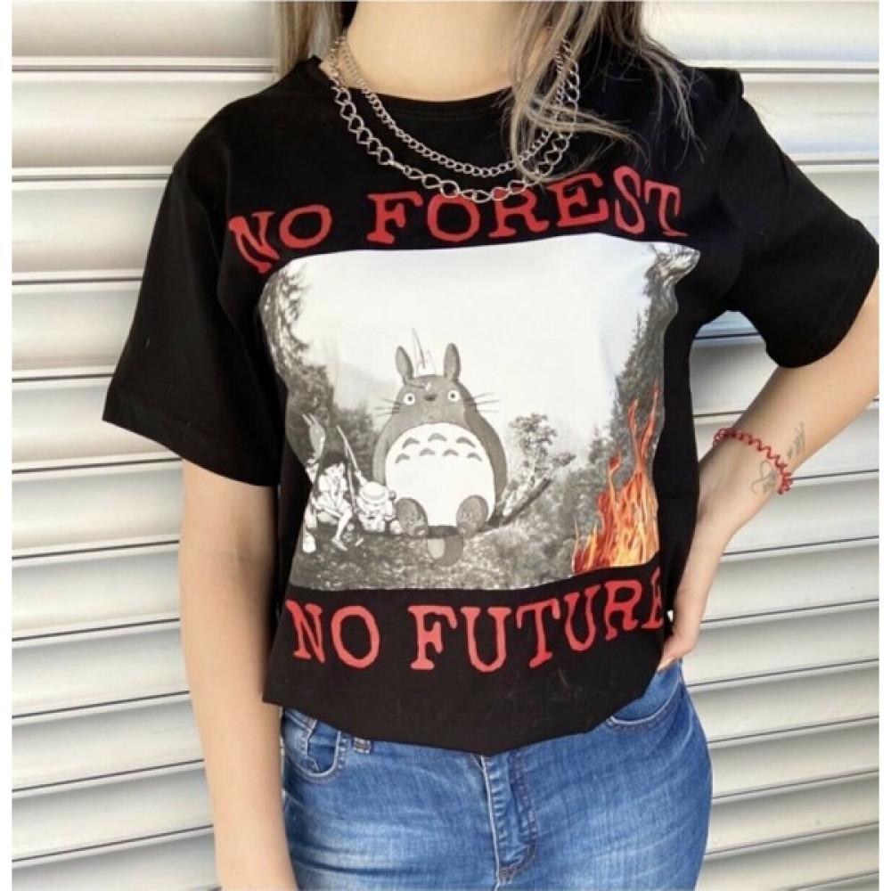 Daily Fashion Daily Totoro No Forest No Future TShirt Bayan T-shirt Fiyatı