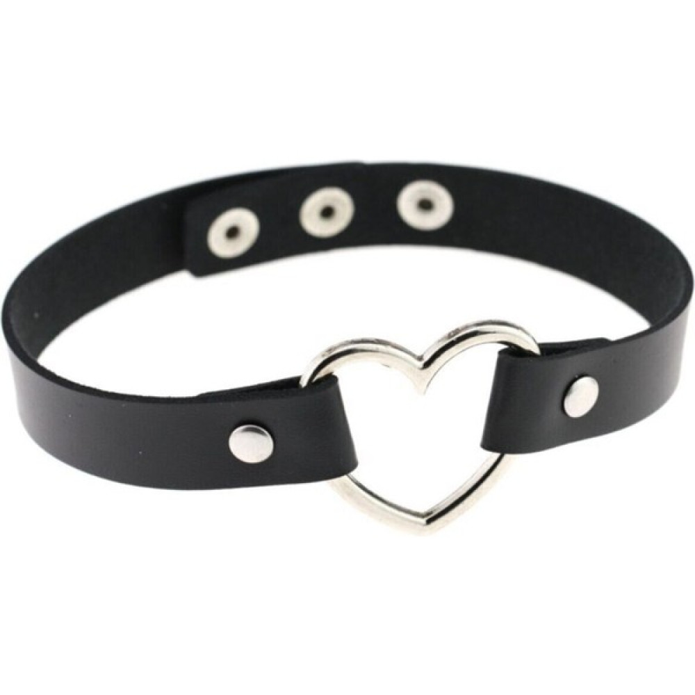 Daily Fashion Tasarım Kadın Kalp Detay Deri Choker Tasma Kolye - Renkli Bijuteri Kolye Fiyatı