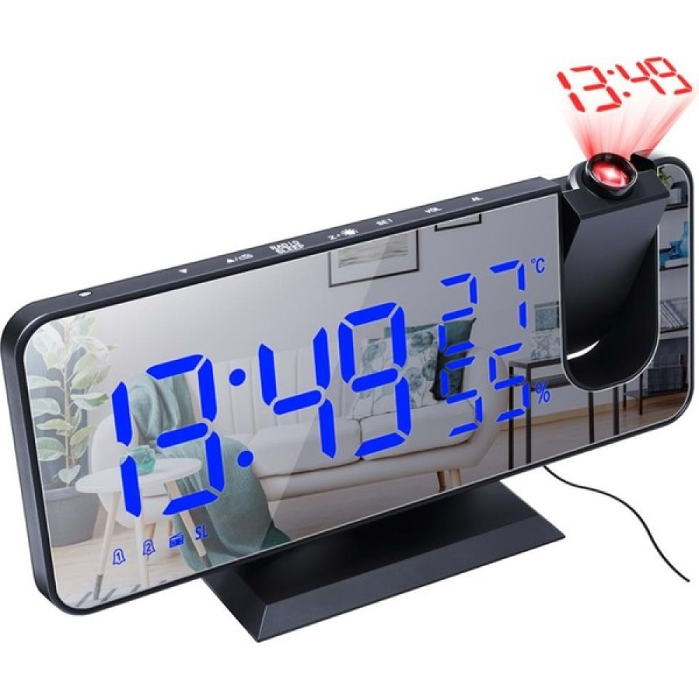 Daily Link Çok Fonksiyonlu Masaüstü Saat (Fm Radio Alarm Projeksiyon Sıcaklık Alarm) - Siyah Masa Saati Fiyatı