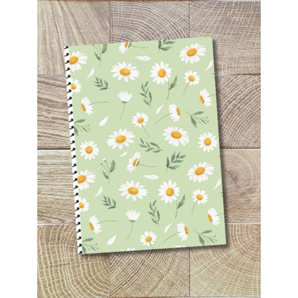 Daily Notebook Spiralli Çizgisiz Defter 64 Sayfa pvc Kapak green Daisy - Yeşil Beyaz - A5 Spiralli Defter Fiyatı