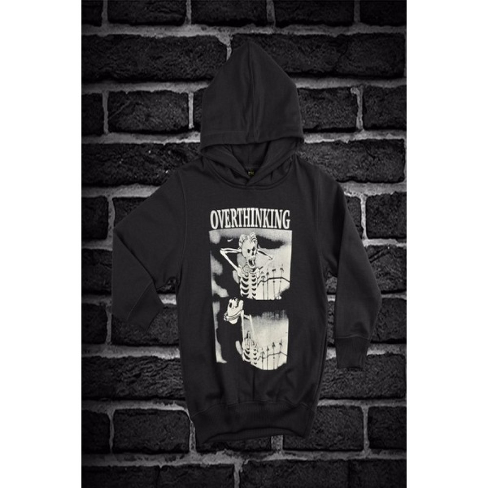 Dailyfashion Overthinking Siyah Sweetshirt Bayan Sweatshirt Fiyatı