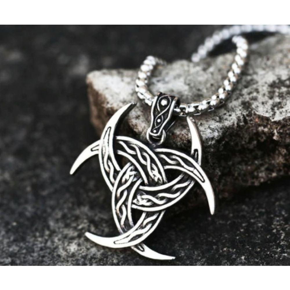 Daisy By Daisy Paslanmaz Çelik Odin Triquetra Üçleme Kelt Viking Kolye Kolyeler Fiyatı