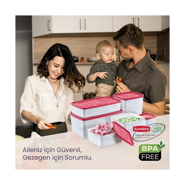 Daisy Home Hobby Life Alaska 6’lı Derin Dondurucu Saklama Kabı Seti – Hızlı Dondurma Için Uygun, Sızdırmaz Kapak ve -20°c’ye Dayanıklı (Vişne) Eşya Saklama / Düzenleme Fiyatı
