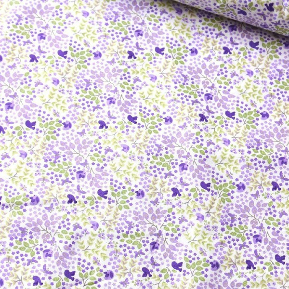 Daisy Star Mor Çıtır Kır Çiçeği Poplin Kumaş - 1 m Kumaşlar Fiyatı