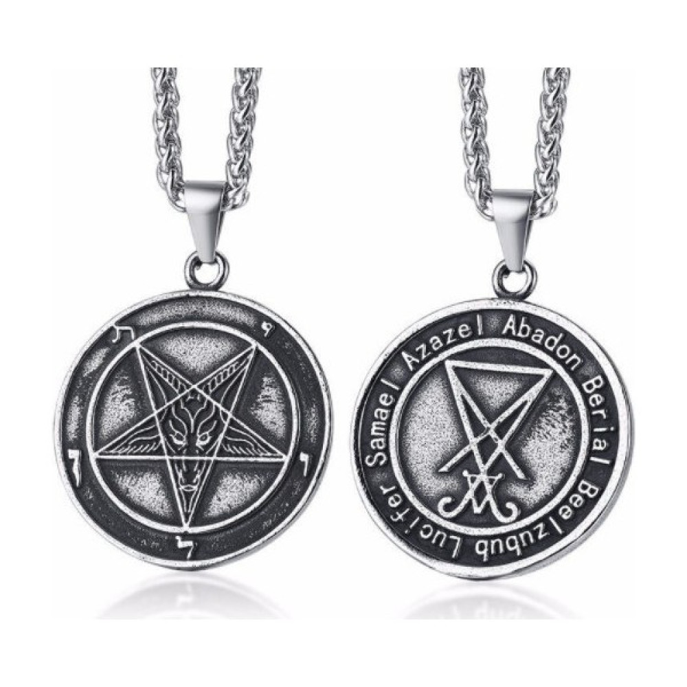 Daisybydaisy Antik Eskitme Paslanmaz Çelik Çift Taraflı Kullanım Lucifer Kolye Kolyeler Fiyatı