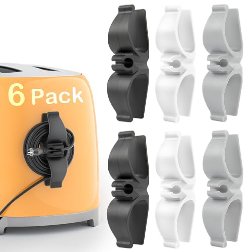 Daisyhome Cord Organizer for Kitchen Appliances-6 Pack, Appliance Cord Organizer stick on, Small Kitchen Appliances Cord keeper, Adhesive Cord Holder, Cord Winder for Pressure Cooker, Stand Mixer… Pressure Cookers Fiyatı