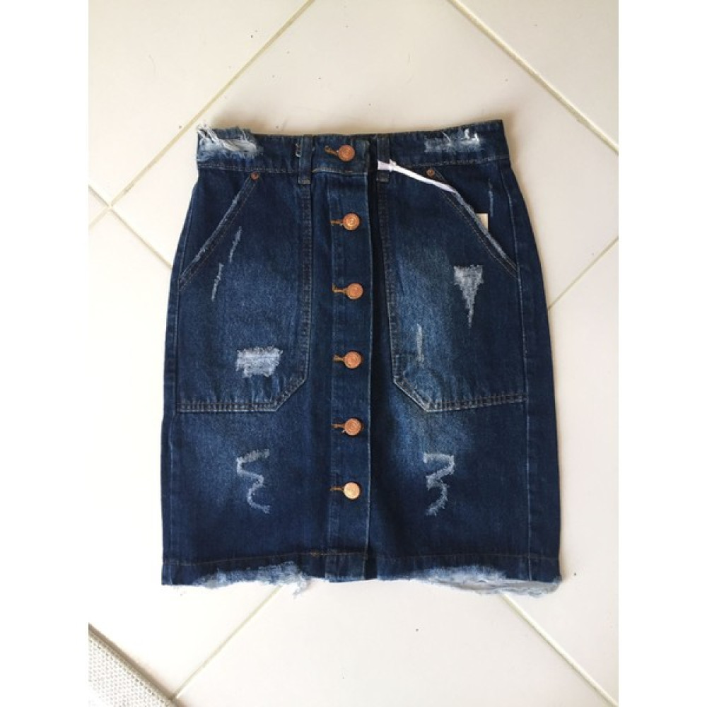 DaisyModa Yüksek Bel Kot Etek Etek Fiyatı