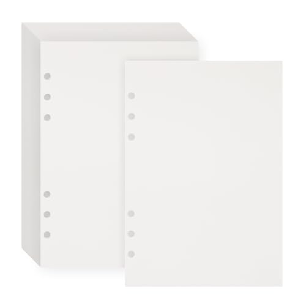 Dajino 40 Sheets Blank Release Paper Binder Refills for Collecting Sticker Reusable Sticker Paper Pages Binder Insert Sheet for A5 6 Ring Sticker Organizer Binder Album Storage Book