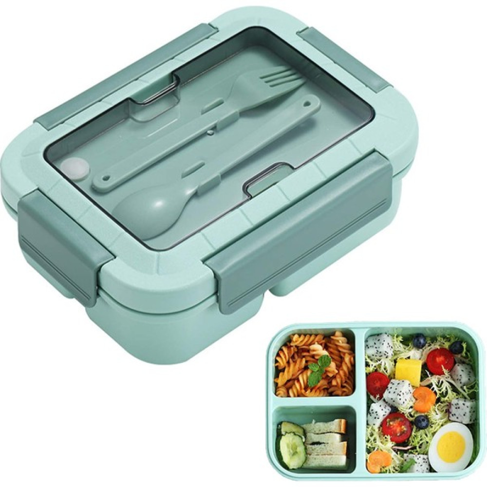 Dake Bento Kutusu Yemek Kabı, Sızdırmaz 3 Bölmeli Kaşık ve Çatallı Yemek Kutusu, Yetişkin ve Çocuklar Için Hareket Halinde Yemek Hazırlama Kabı Pik... Saklama Kapları Fiyatı