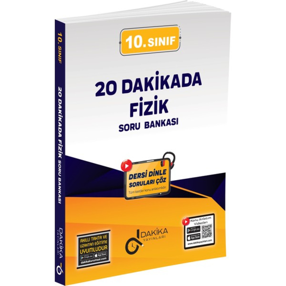 Dakika Yayınları 10. Sınıf 20 Dakikada Fizik Soru Bankası Kaynak Kitapları Fiyatı