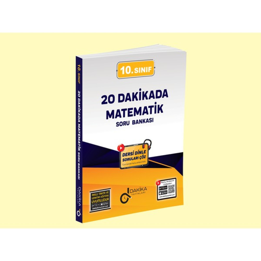 Dakika Yayınları 10 . Sınıf 20 Dakikada Matematik Soru Bankası Tüm Dersler Fiyatı