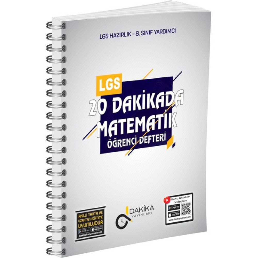 Dakika Yayınları 20 Dakikada 8. Sınıf Lgs Matematik Öğrenci Defteri Ders Sınav Kitapları Fiyatı