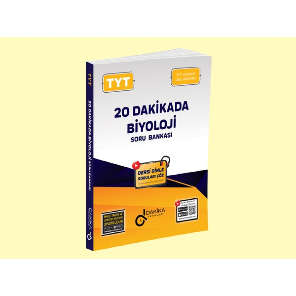 Dakika Yayınları Tyt 20 Dakikada Biyoloji Soru Bankası Temel Yeterlilik Testi (TYT) Fiyatı