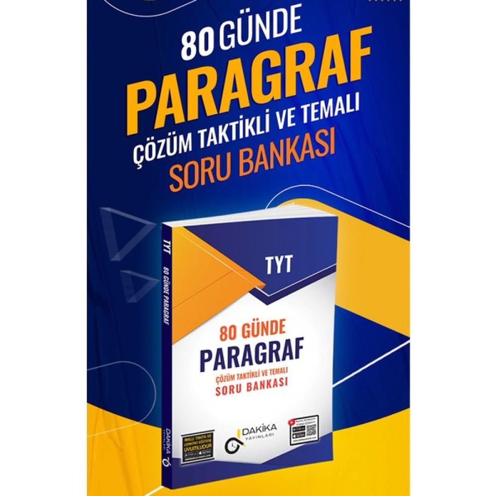 Dakika Yayınları TYT 80 Günde Paragraf Soru Bankası Temel Yeterlilik Testi (TYT) Fiyatı