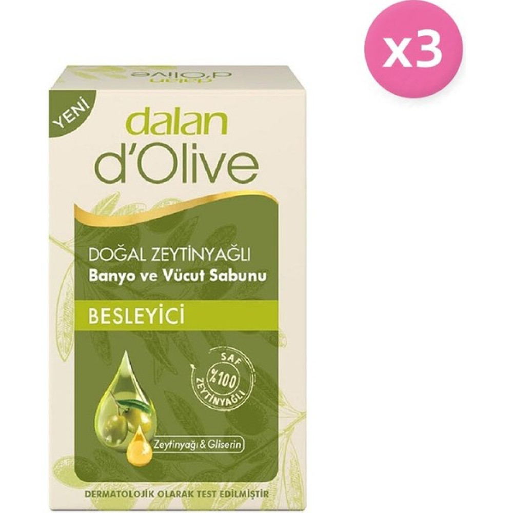Dalan D'olive Doğal Zeytinyağlı Banyo ve Vücut Sabunu 200 gr 3'lü Oto Boyaları Fiyatı