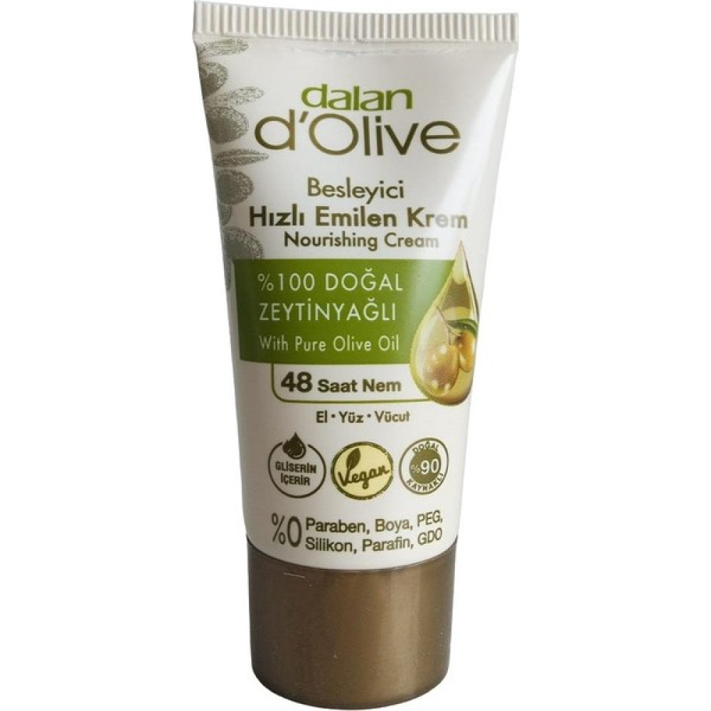 Dalan D'olive Zeytinyağlı Hızlı Emilen Tüp Krem 20 ml Nemlendiriciler Fiyatı