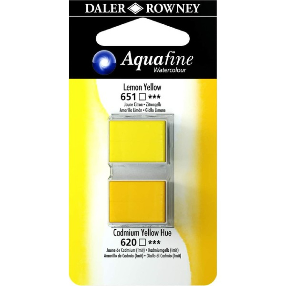 Daler Rowney Aquafine Tablet Sulu Boya 2'li Blister Lemon Yellow - Cadmium Yellow Sulu Boya Fiyatı