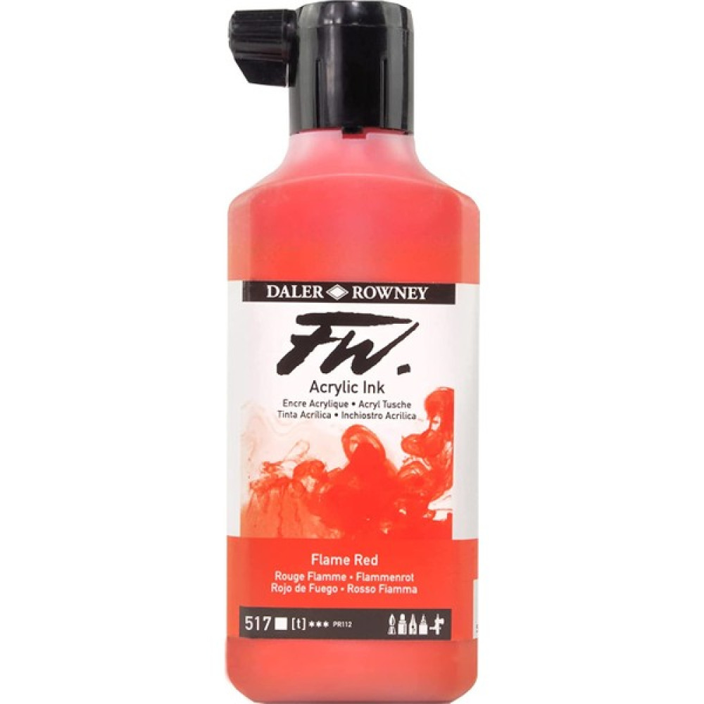Daler Rowney Fw Acrylic Ink NO:517 180ML Flame Red Oto Boyaları Fiyatı