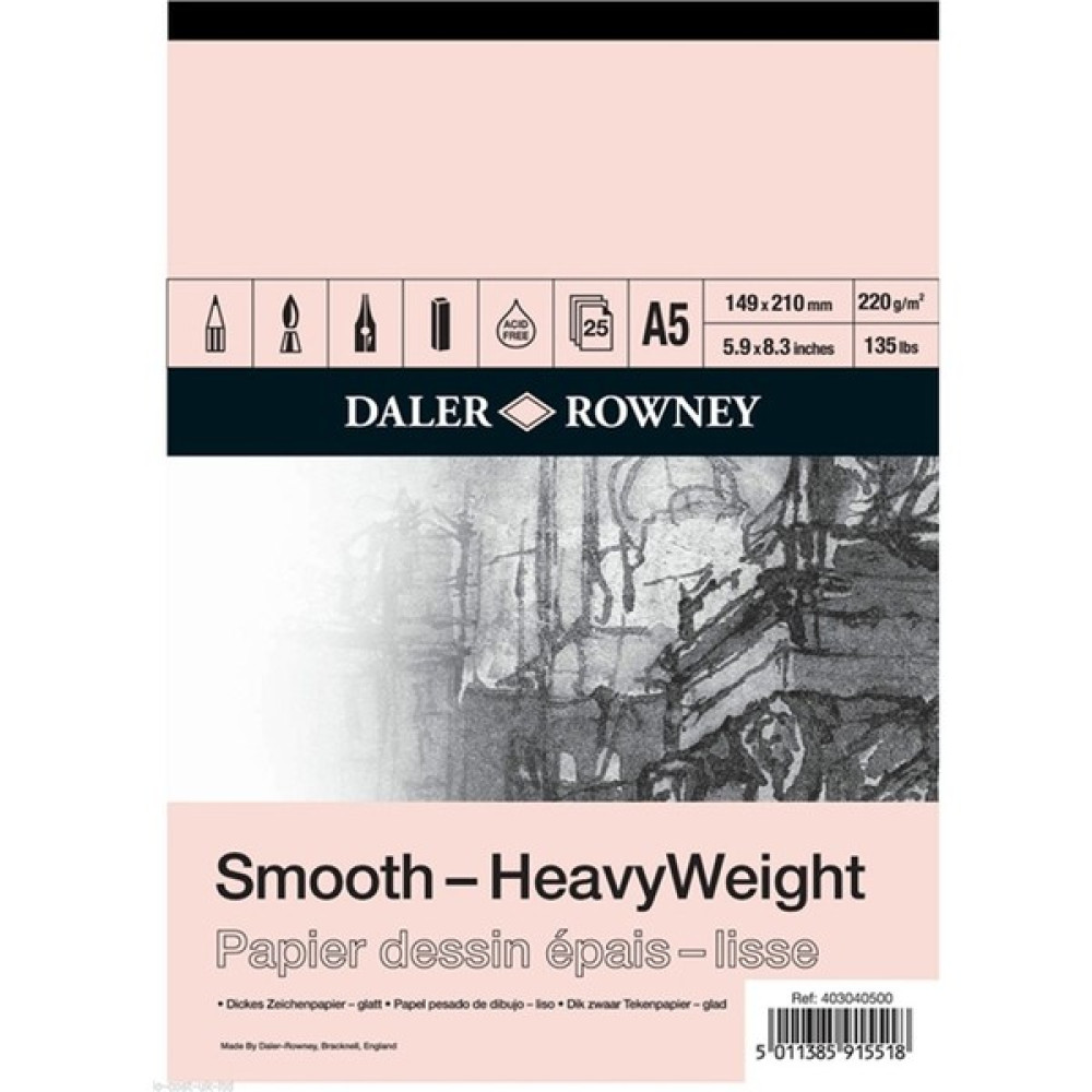 Daler Rowney Smooth Heavyweight 220Gr - A5 Yardımcı Malzeme Fiyatı