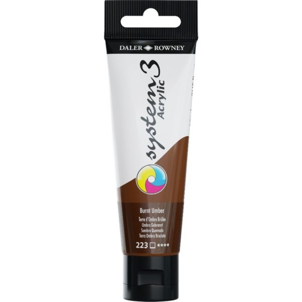 Daler Rowney System 3 Akrilik Boya 150ML 223 Burnt Umber Akrilik Boya Fiyatı