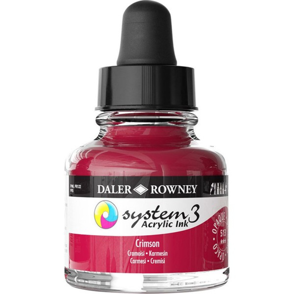 Daler Rowney System 3 Akrilik Mürekkep 29.5 ml 513 Crimson Akrilik Boya Fiyatı