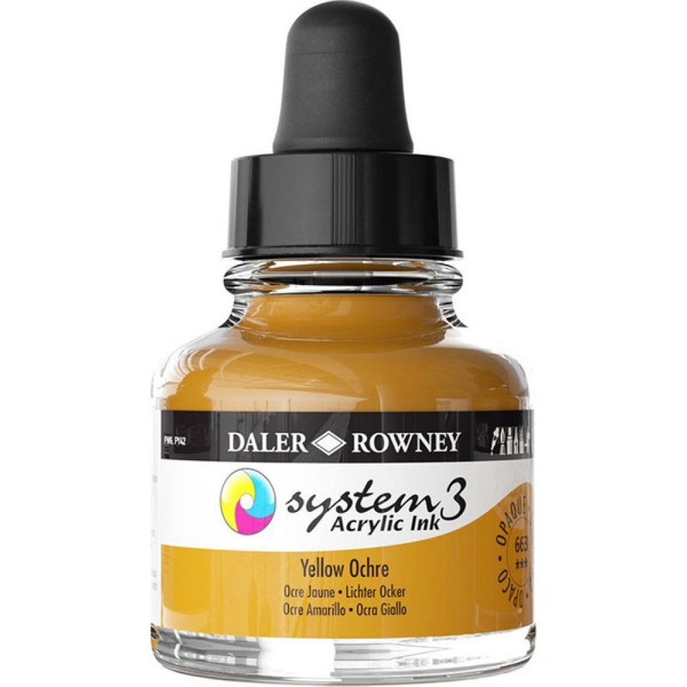 Daler Rowney System 3 Akrilik Mürekkep 29.5 ml 663 Yellow Ochre Akrilik Boya Fiyatı