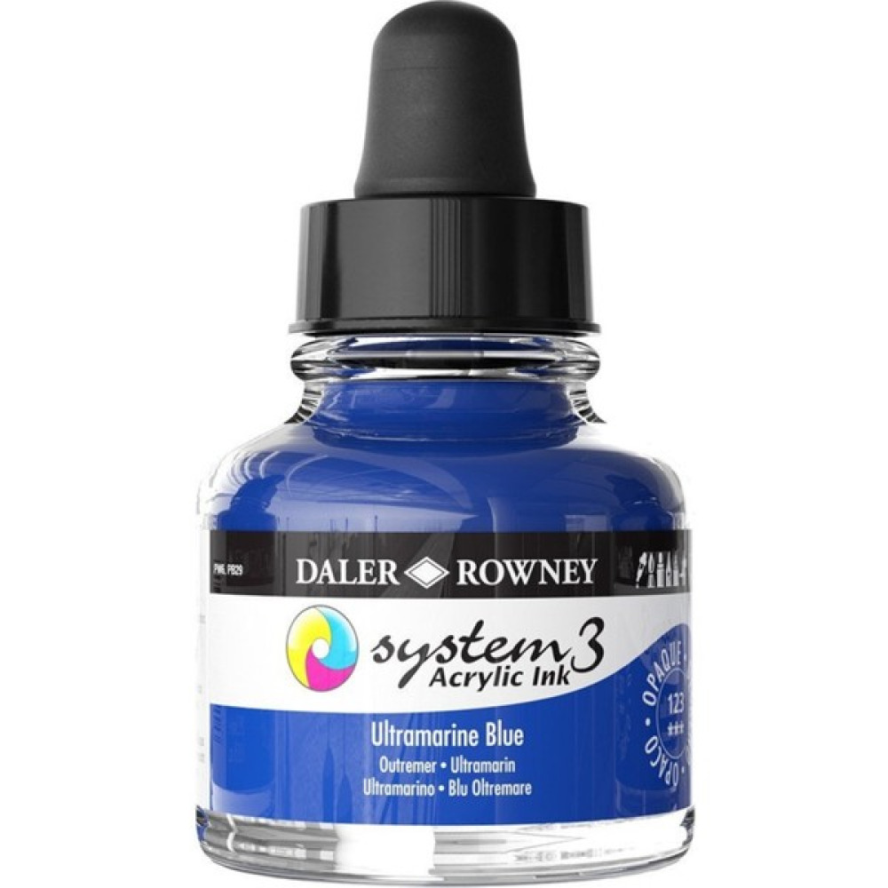 Daler Rowney System 3 Sıvı Akrilik Mürekkep Boya 29.5 ml 123 Ultramarine Blue Oto Boyaları Fiyatı