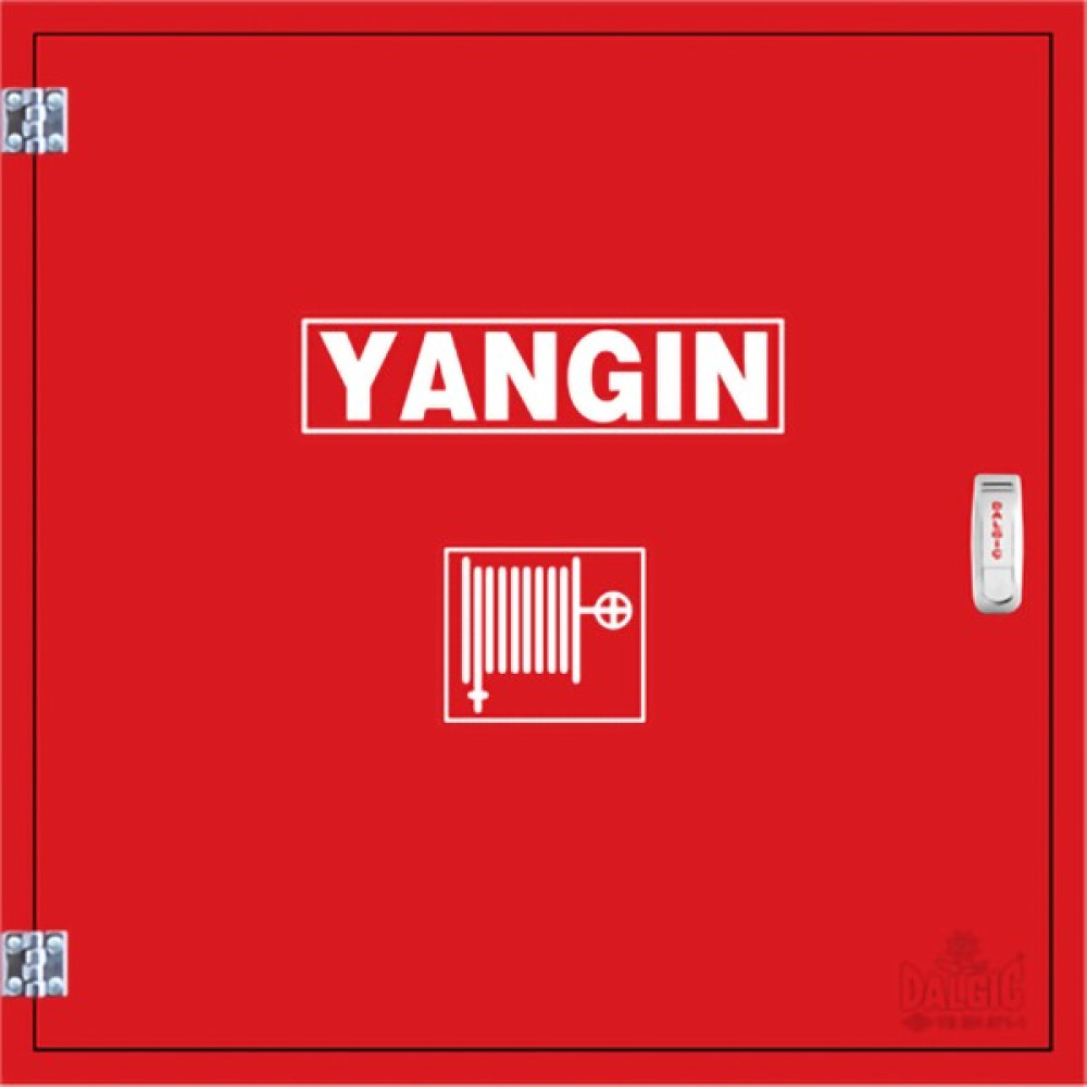 Dalgıç Yangın Dolabı 1''20Mt Kauçuk Hortumlu 1'' Vanalı Saç Kapaklı 63X63X23 Tüp Bölmesiz En671-1 İş Güvenliği Ürünleri Fiyatı
