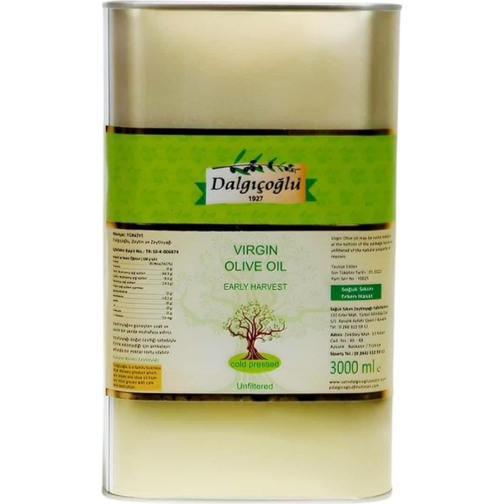 Dalgıçoğlu Naturel Sızma Zeytinyağı Erken Hasat Filtresiz 3 Lt Oto Boyaları Fiyatı