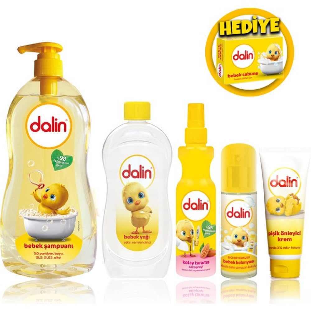 Dalin 5'li Bebek Bakım Avantaj Seti + 100 gr Bebek Sabunu Bebek Şampuanı Fiyatı