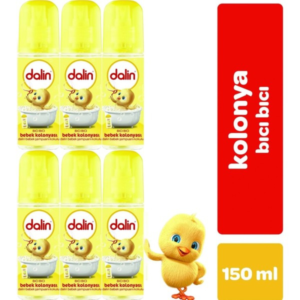 Dalin Bebek Kolonyası 150ML (Bıcı Bıcı Kokusu) Klasik 6 Lı Set Bebek Kolonyası Fiyatı