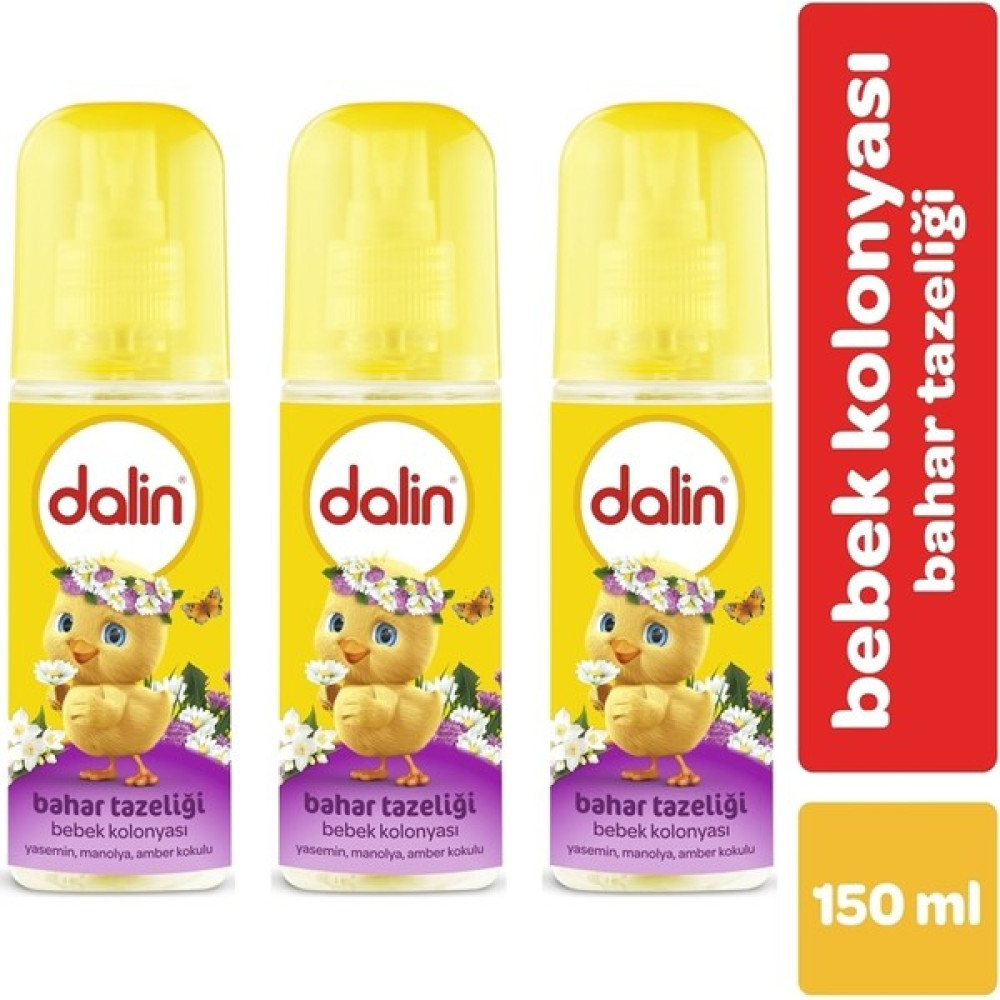 Dalin Bebek Kolonyası Bahar Tazeliği Sprey 150 ml  x 3 Adet Bebek Kolonyası Fiyatı