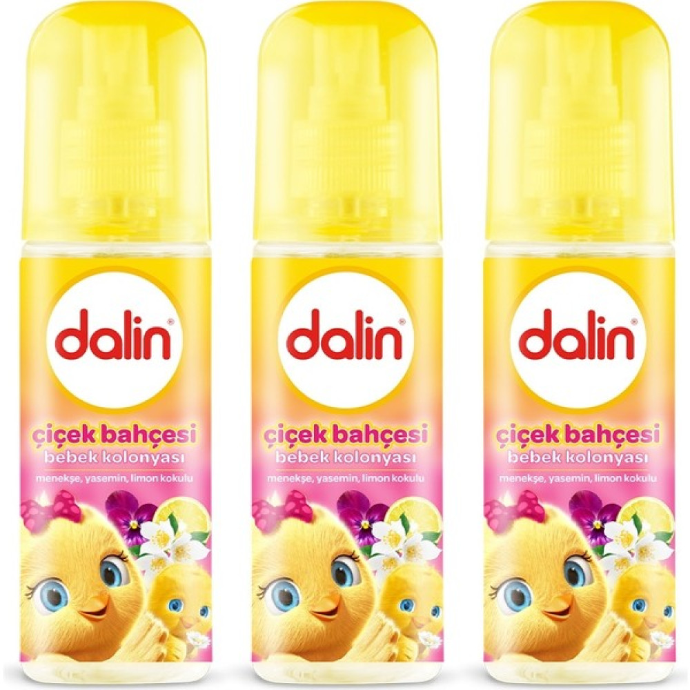 Dalin Bebek Kolonyası Çiçek Bahçesi 150 ml x 3 Adet - Renkli Bebek Pudra Fiyatı