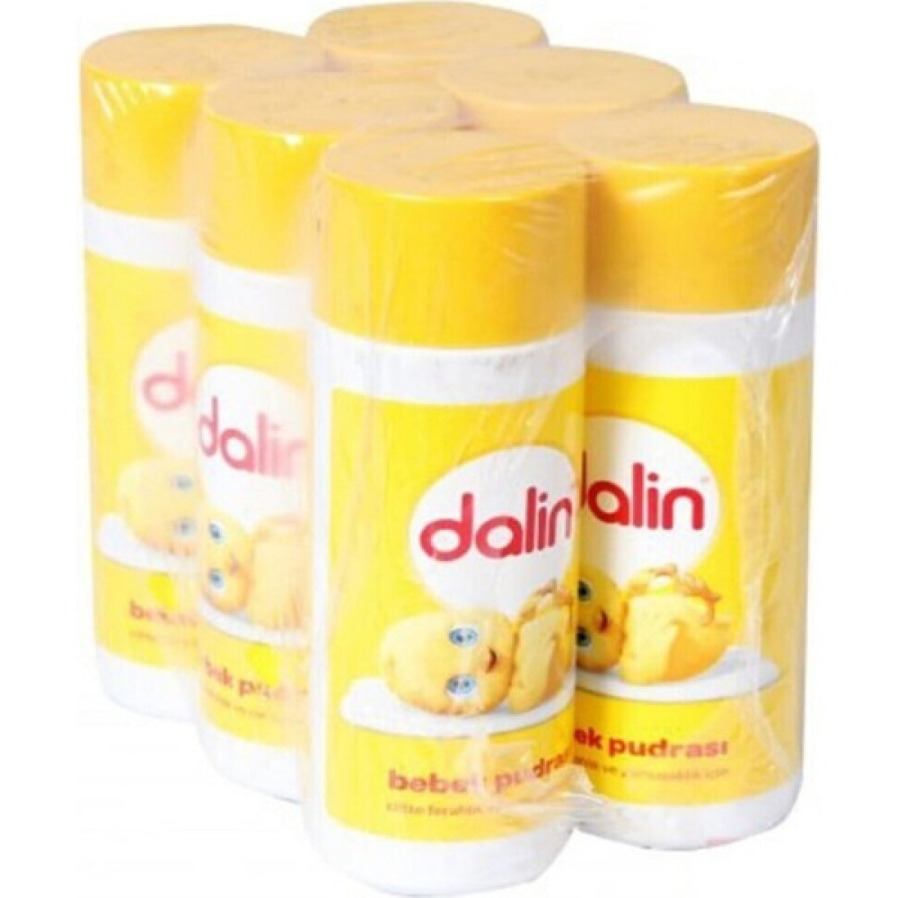 Dalin Bebek Pudrası Serpme 90 gr (6 Lı Set) - Sarı Bebek Pudra Fiyatı